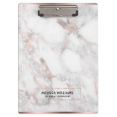 Porte-bloc Cadre frontalier en marbre Faux or rose (Devant)