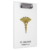 Porte-bloc Caducée en or Médicale professionnel (Swatch)