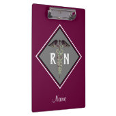 Porte-bloc Caducée personnalisé de RN d'infirmier autorisé (Swatch)