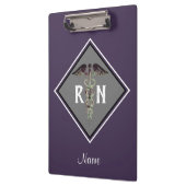 Porte-bloc Caducée personnalisé de RN d'infirmier autorisé (Gauche)