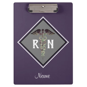 Porte-bloc Caducée personnalisé de RN d'infirmier autorisé