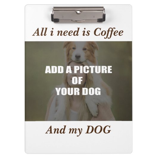 Porte-bloc Café et mon Oreiller de chien (Devant)