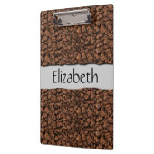 Porte-bloc Café, Fèves de café, Café Arabica, Votre Nom (Gauche)