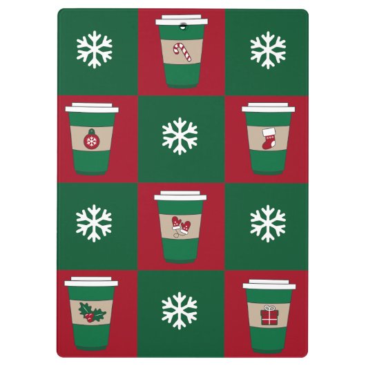 Porte-bloc Cafés de Noël Snowflakes (Dos)