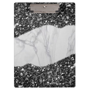 Porte-bloc Cahier à spirale avec paillettes de marbre