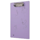 Porte-bloc Cahier de style esquisse violet – Couverture rigid (Gauche)
