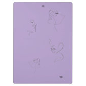 Porte-bloc Cahier de style esquisse violet – Couverture rigid (Dos)