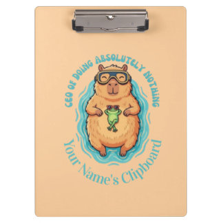 Porte-bloc Cahier drôle de Capybara Grenouille PDG de Faire R