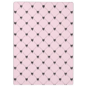 Porte-bloc Cahier Monogramme Ruban Rose et Noir (Dos)