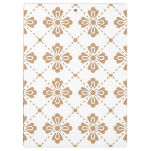 Porte-bloc Cahier rigide géométrique floral « treillis classi