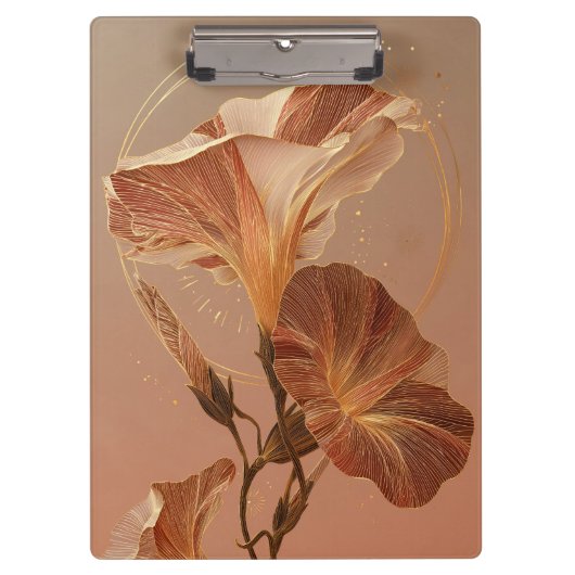 Porte-bloc Calla Lily Botanique Orange Brûlé (Devant)