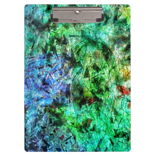 Porte-bloc Calm blue abstract clipboard,Dazzling smooth blue  (Devant)