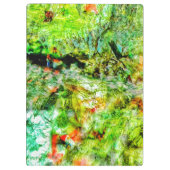 Porte-bloc Calm yellow abstract clipboard,sunshiny abstract (Dos)