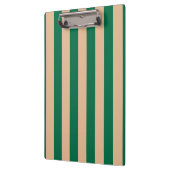 Porte-bloc Camel Beige & Classic Green Stripe (Gauche)