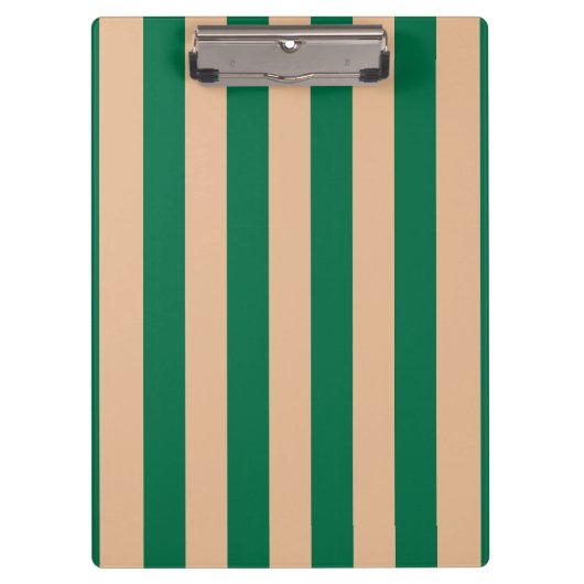 Porte-bloc Camel Beige & Classic Green Stripe (Devant)