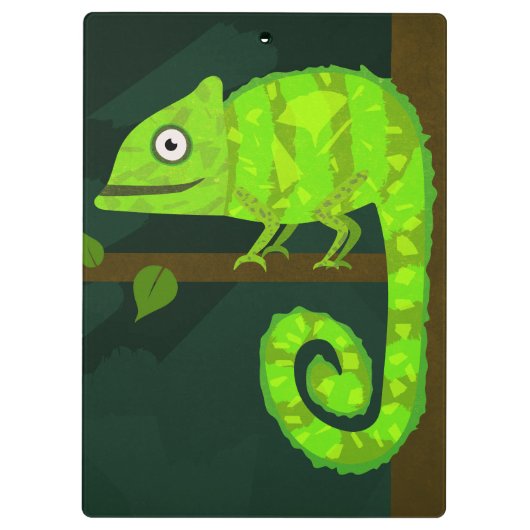 Porte-bloc Caméléon vert mignon (Dos)