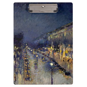 Porte-bloc Camille Pissarro - Boulevard Montmartre en nuit