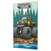Porte-bloc Camion Monster Vert dans la forêt (Gauche)