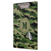 Porte-bloc Camo Green Kaki Camouflage Monogramme (Gauche)