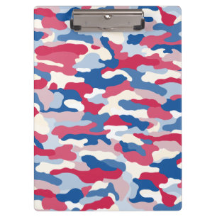Porte-bloc Camouflage rouge blanc et bleu