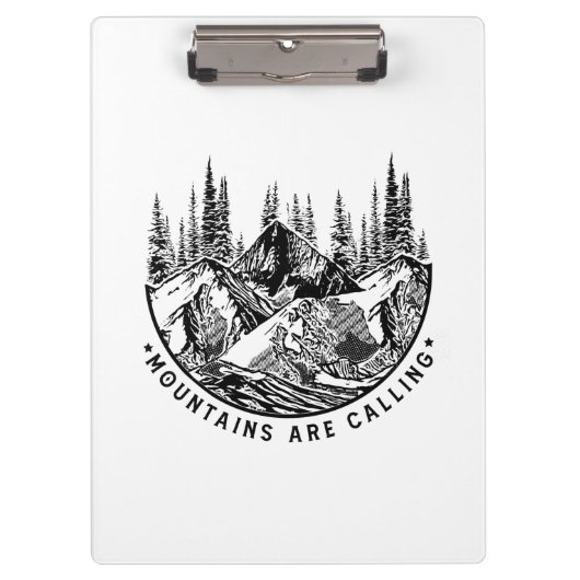 Porte-bloc Camper Gift | Mountains Are Calling Birthday (Devant)