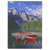 Porte-bloc Canada, Alberta, Moraine Lake. Des pirogues rouges (Dos)