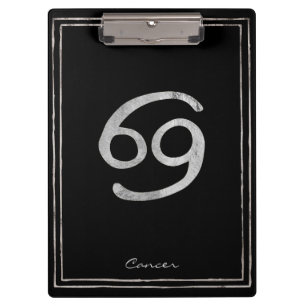 Porte-bloc Cancer le crabe martelé argent stylisé astrologie