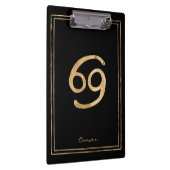 Porte-bloc Cancer le crabe martelé or stylisé astrologie (Swatch)