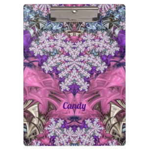 Porte-bloc CANDY ~ FLORAL! ~ Rose violet blanc et bleu ~