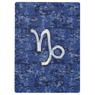 Porte-bloc Capricorn Zodiac Connexion bleu marine camo numéri