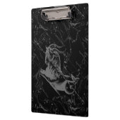 Porte-bloc Capricorne Constellation Hevelius 1690 sur Noir (Gauche)