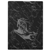 Porte-bloc Capricorne Constellation Hevelius 1690 sur Noir (Dos)