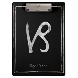 Porte-bloc Capricorne martelé argent stylisé astrologie