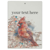 Porte-bloc Cardinal on Virginia Road Map personnalisable (Dos)