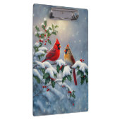 Porte-bloc Cardinaux rouges et Holly en neige (Swatch)