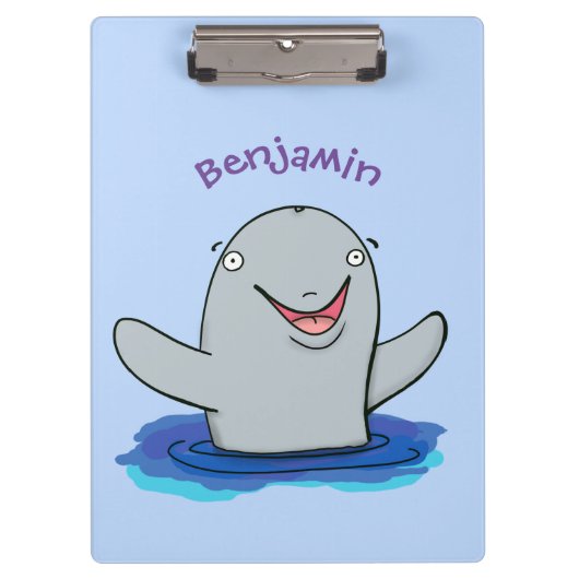 Porte-bloc Caricature adorable de marsouin (Devant)