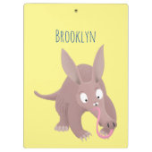 Porte-bloc Caricature amusante de Aardvark (Dos)