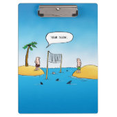 Porte-bloc Caricature amusante de Shark Volleyball (Devant)