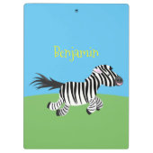Porte-bloc Caricature amusante de zèbre (Dos)