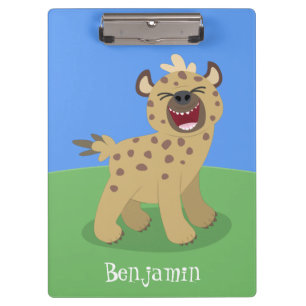 Porte-bloc Caricature amusante hyena riant illustration