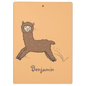 Porte-bloc Caricature d'alpaga brun joli (Dos)