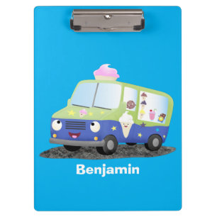Porte-bloc Caricature de camion de glace joli