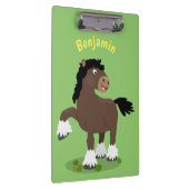 Porte-bloc Caricature de cheval de trait de Cute Clydesdale (Swatch)