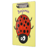 Porte-bloc Caricature de coccinelle rouge joyeux (Gauche)