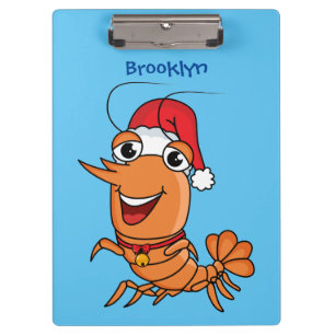 Porte-bloc Caricature de crevettes de Noël joyeux