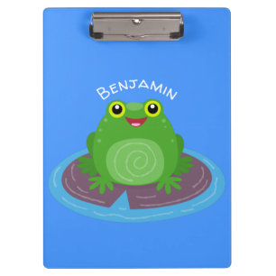 Porte-bloc Caricature de grenouille verte mignonne