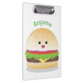 Porte-bloc Caricature de hamburger kawaii joyeux (Swatch)