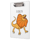 Porte-bloc Caricature de lézard à col frisé orange (Gauche)