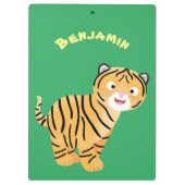 Porte-bloc Caricature de petit tigre joyeux (Dos)