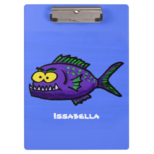 Porte-bloc Caricature de poisson de Piranha (Devant)